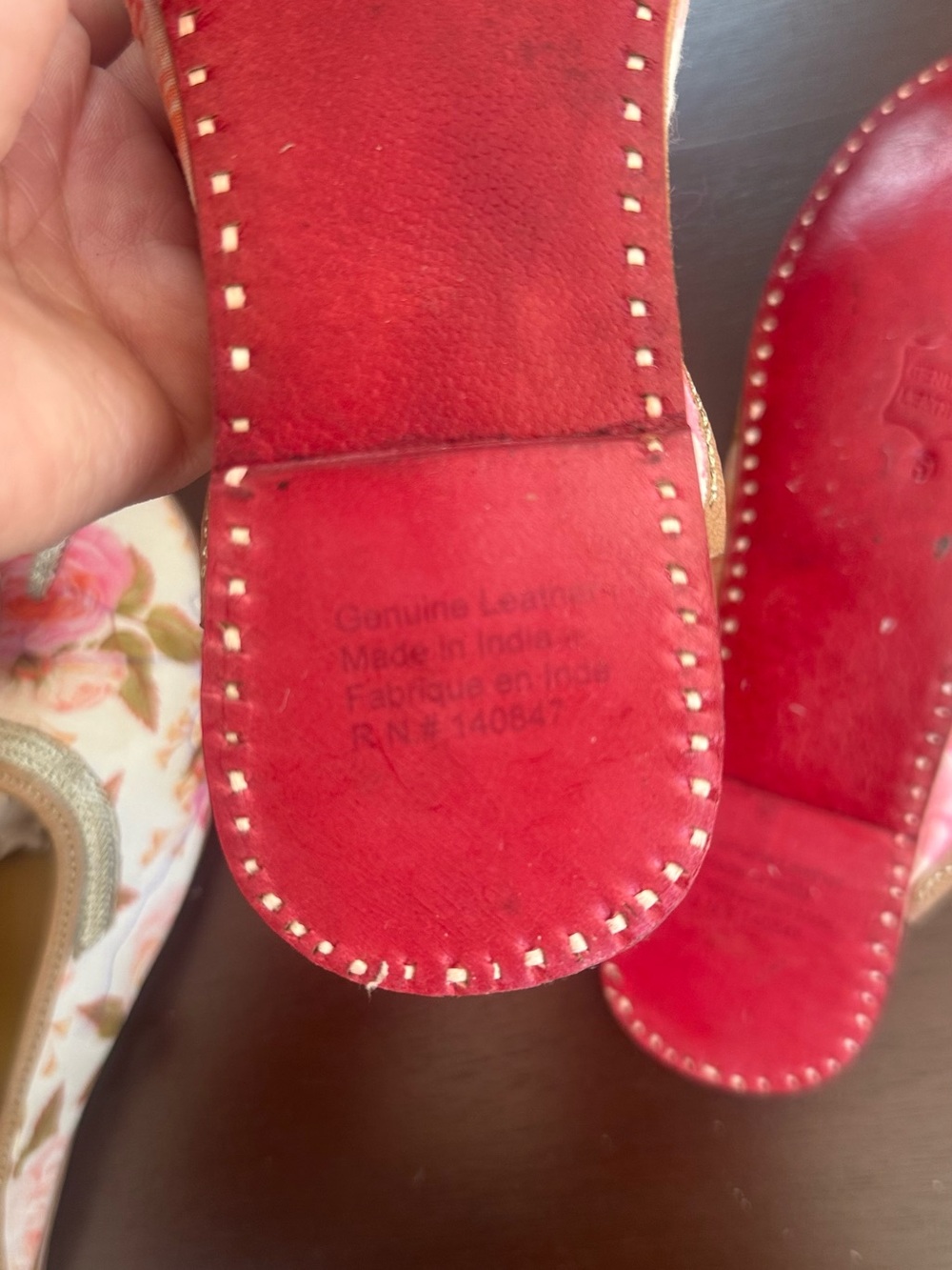 Floral Pink Slip-On Women’s Jutti - Picture 3 of 3